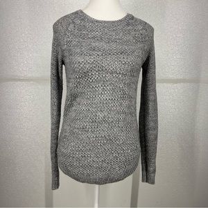 So Sweater Womens Gray Solid Long Sleeve Stretch Knit Pullover Size S